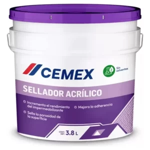 Sellador Acrílico Cemex 3.8 L – Base para Impermeabilizante