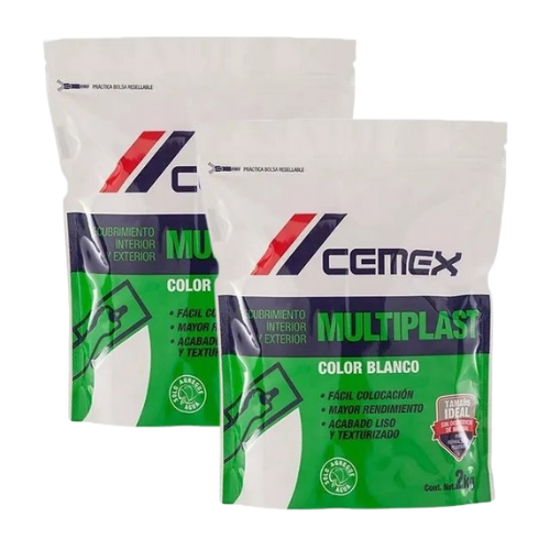 Multiplas Resanador Estuco Blanc Interior Exterior 4kg Cemex